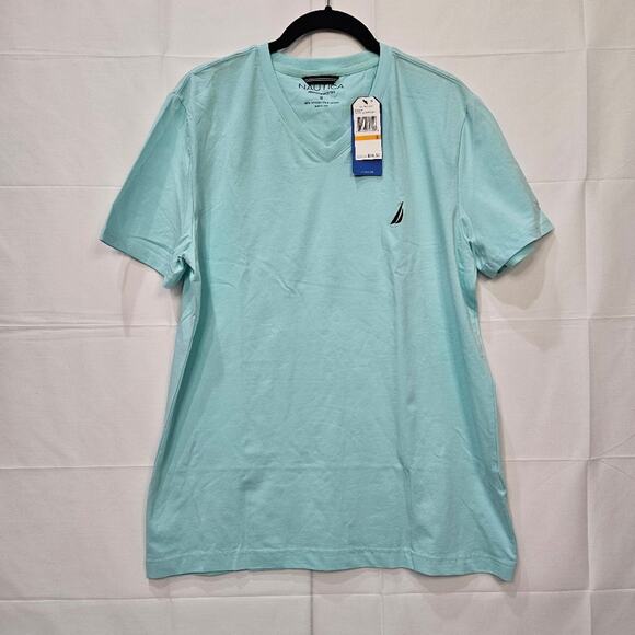 Nautica [Read/Flaw] Short Sleeve Performance Tee Light Blue Size Small - Picture 1 of 7